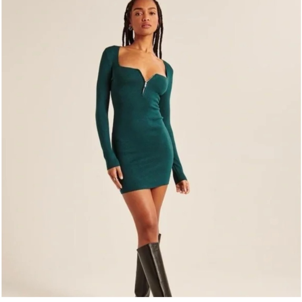 Abercrombie & Fitch Teal Long Sleeve Dress